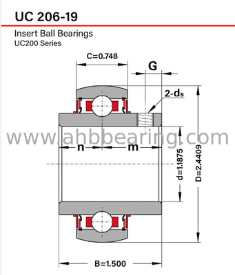 Insert Bearing UC206-19, High Quality Insert Bearing UC206-19,Chinese Insert Bearing Uc206-19 Supplier
